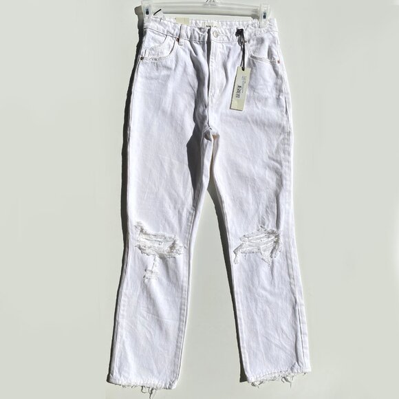 Rolla's Women's Original Straight High Rise Jeans, Layla White Sz 28 - Picture 2 of 8